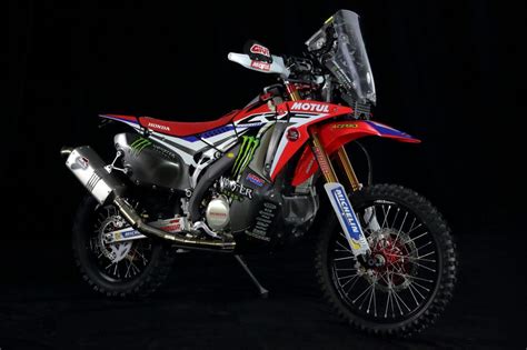 The crf250 rally comes finished in honda's extreme red racing color as a base, with black and white accents inspired by the hrc factory machines. OEM Honda CRF Rally Decals