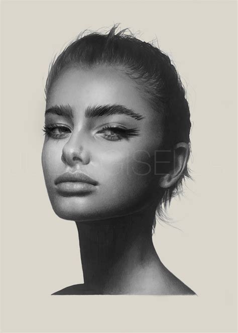 Portrait Drawing Charcoal Pencil Art Commissions Uk