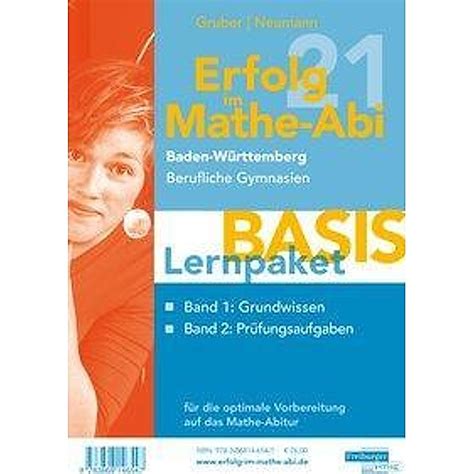 Erfolg Im Mathe Abi 2021 Lernpaket Basis Baden Württemberg Berufliche