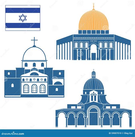 Jerusalem Stock Vector Illustration Of Palestine Isolated 59007010