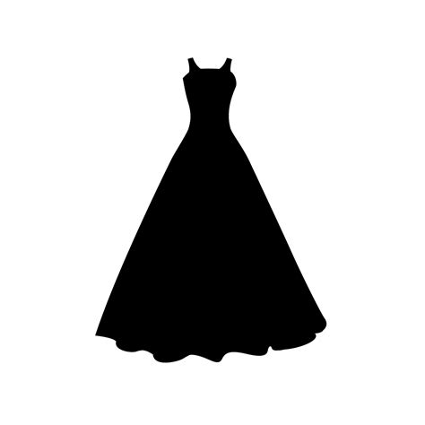 Wedding Dress Black Outline