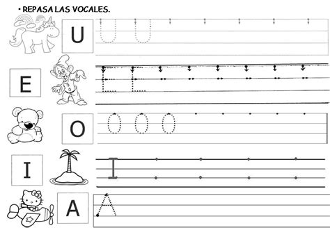 Fichas Para Trabajar Las Vocales Escuela En La Nube F