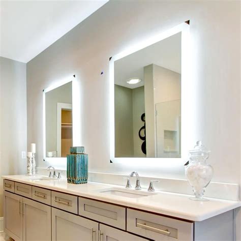 Side Lighted Led Bathroom Vanity Mirror 36 X 36 Square Bathroom Mirror Lights Led Mirror