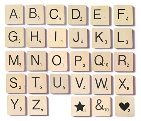 9 Lettres De Scrabble En Bois Personnalisé 95x10cm Etsy