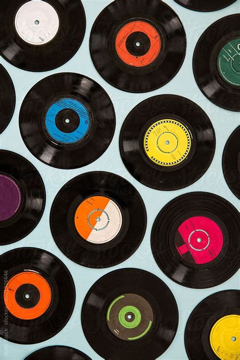 Collection Of Vintage And Modern Vinyl Records By Stocksy Contributor