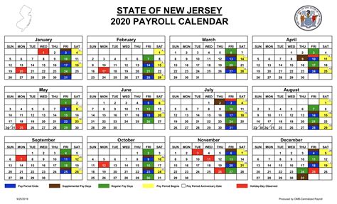 State Of New Jersey Pay Period Calendar Pay Period Calendars
