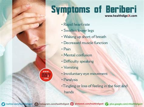 Symptoms Of Beri Beri Daily Health Tips Muscle Function Mental