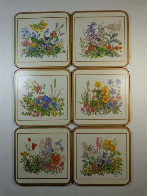 Vintage Set Of 6 Pimpernel Coasters Made By Celluware Ltd Etsy