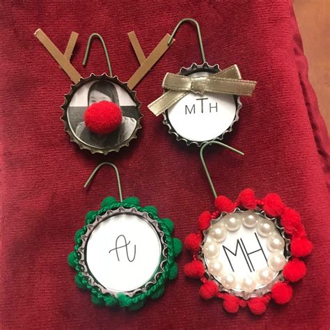 Making Bottle Cap Christmas Ornaments My Frugal Christmas