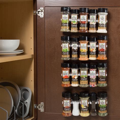 Spice Rack Organizer Cabinet Gripper Clip Strips For Kitchen