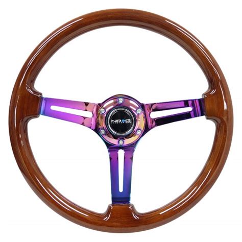 Nrg Innovations® Rst 018br Mc 3 Spoke Classic Slotted Brown Wood