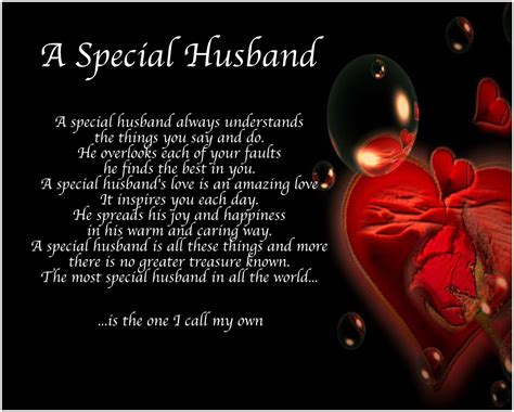 Personalised A Special Husband Poem Valentines Birthday Christmas T