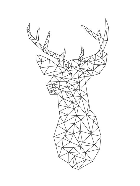 See more ideas about coloring pages, geometric drawing, geometric animals. Origami Deer, Art Print Deer, Geometric Animal, DIY Wall Art, Geometric Deer… | Geometric ...