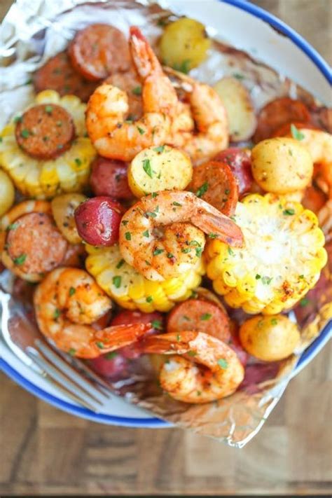 To serve the pasta, divide it among six plates. Shrimp Boil Foil Packets | Recipe | Food recipes, Foil ...