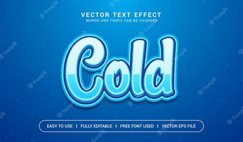 Premium Vector Cold Editable Vector Text Effect