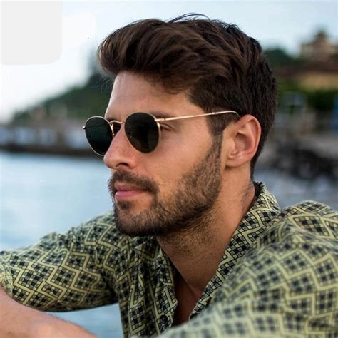Fashion Retro Sunglasses Men Round Vintage Luxury Sunglasses Atom Oracle Luxury Sunglasses