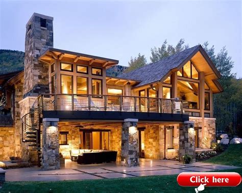 Walkout Basement House Plans For A Rustic Exterior With A Stacked Stone