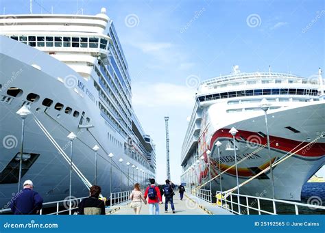 Passengers Returning To Cruise Ships Editorial Image Image Of Estonia Water 25192565