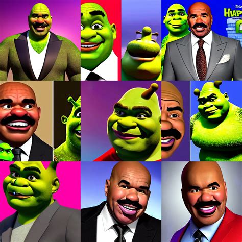 Steve Harvey But As Shrek Photorealistic 4 K Stable Diffusion