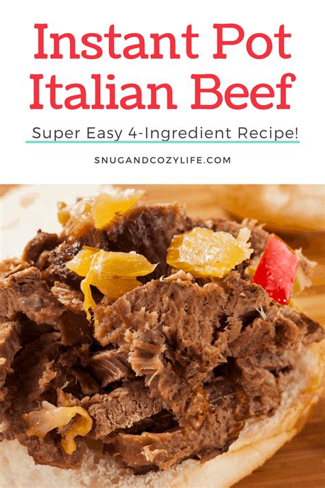 Check spelling or type a new query. 4-Ingredient Easy Instant Pot Italian Beef | Snug & Cozy ...