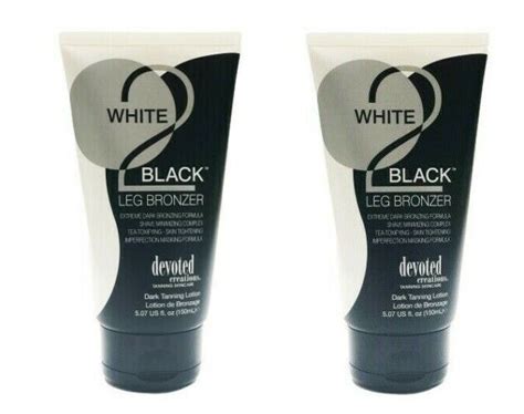 Lot Of 2 Devoted Creations White 2 Black Leg Bronzer Tanning Lotion 5