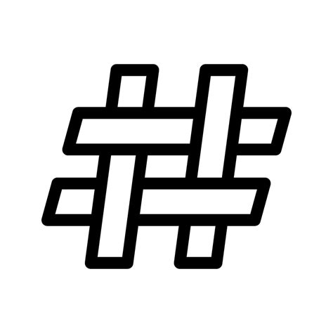 Hashtag Icon Vector Symbol Design Illustration 26632910 Vector Art At