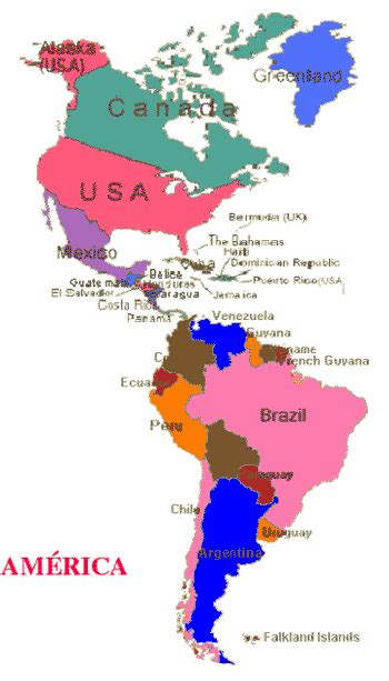 Historia Geografía Formación Ciudadana Islgsm Mapa De AmÉrica PaÍses