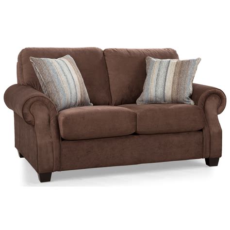 Decor Rest 2279 Casual Loveseat With Rolled Arms Wayside Furniture
