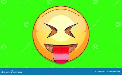 Emoji Sticker Comic Style Face With Stuck Out Tongue And Tightly Closed