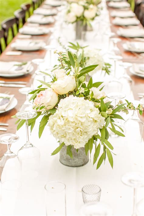 Need Wedding Ideas Check Out This Lush White Hydrangea Centerpieces