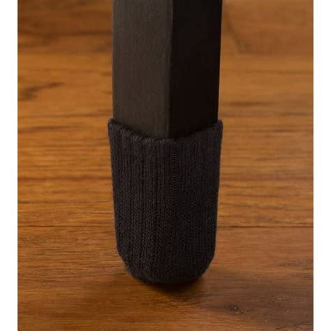 Medium Black Nancyprotectz Patented With Rubberized Grips Chair Leg Hardwood Floor Protectors