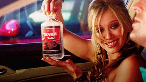 Hilary Duff Drinking  Find And Share On Giphy