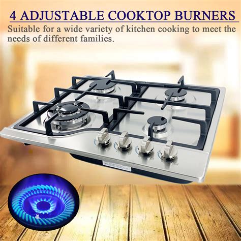 4 Burners Built In Stove Top Gas Cooktop Easy To Clean Nglpg Gas