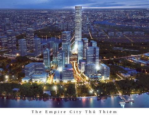 The land is on the riverfront of the saigon river in district 2, opposite district the signature tower of empire city is the empire 88 tower. Empire City - Thủ Thiêm | ThucviLand™