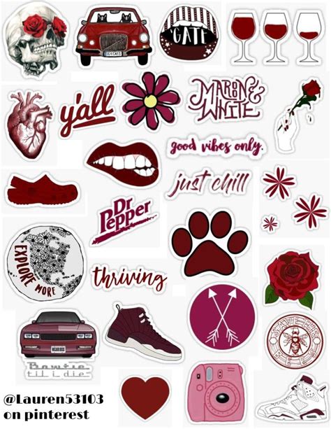 Tired of the same old text messages? Maroon sticker pack maroon stickers dark red wine red red ...