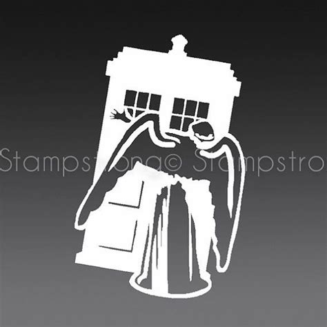 4 Inch Doctor Who Weeping Angel Tardis Vinyl Decal By Stampstrong