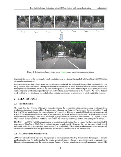 Ego Vehicle Speed Estimation Using 3d Convolution With Masked Attention