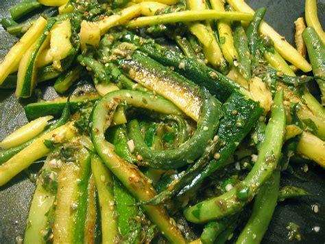 What vitamins are in green zucchini. Green Beans and Zucchini with Sauce Verte « Eye for a Recipe