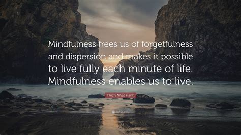 Thich Nhat Hanh Quote “mindfulness Frees Us Of Forgetfulness And