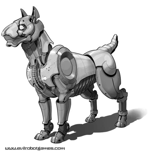 Guard Dog Robot By Baritomi On Deviantart Robot Animal Dog Robot