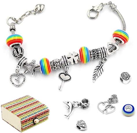 Jewelry Making Kit Bracelet Making Kit Diy Charm Bracelet Set Etsy