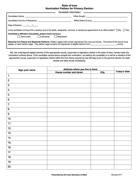 Sample Petition Form | The Document Template