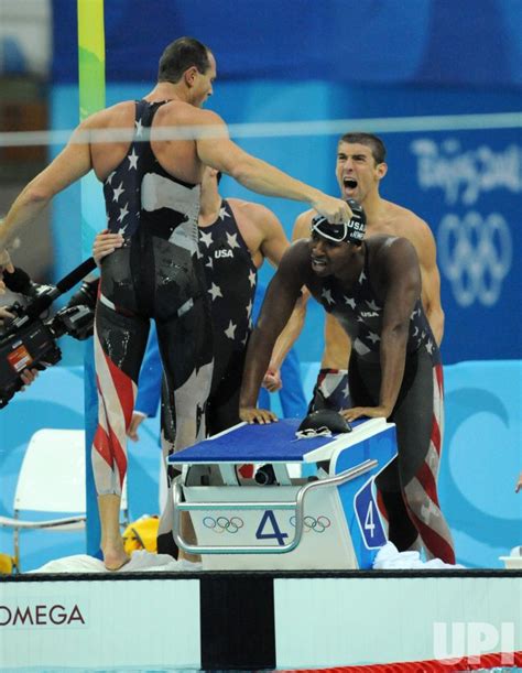 Photo Olympics Swimming Mens 4x100m Relay Final In Beijing