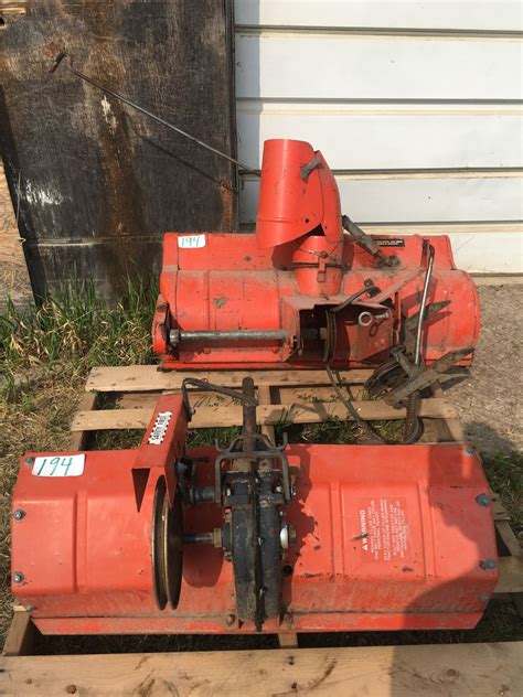 2 Simplicity Garden Tractor Attachments Rototiller And Snow Blower Plus