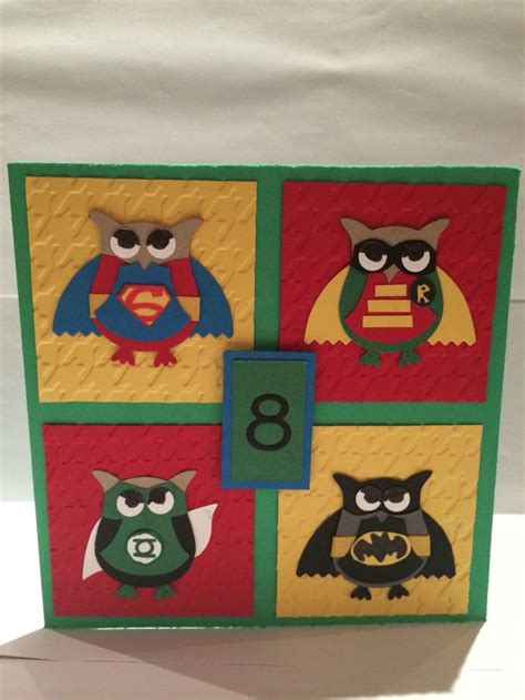 Super Hero Owls Made Using Stampin Up Owl Card Owl Punch Punch Art