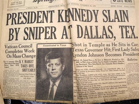 Newspaper The Day Kennedy Was Slain Found At A Tag Sale Pics