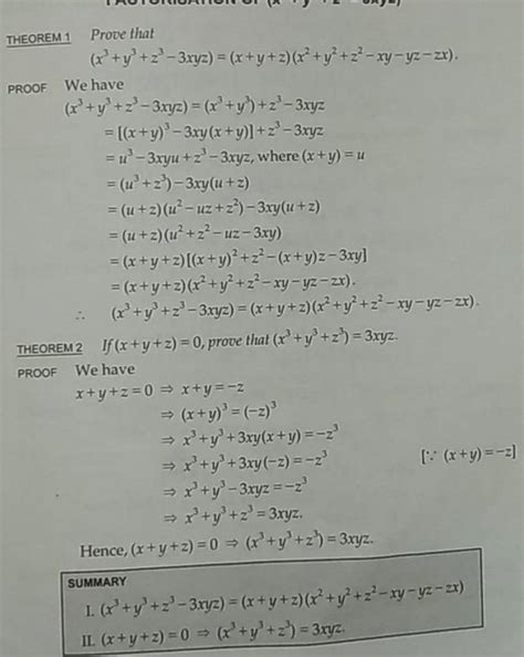 Theorem 1 Prove That X3y3z3−3xyzxyzx2y2z2−xy−yz−zx Proof W