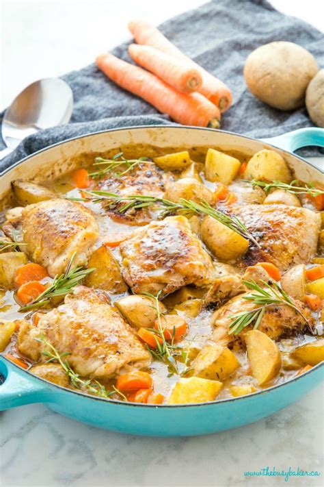 Easy One Pot Roasted Chicken Dinner Recipe Easy Chicken Dinner