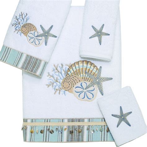 Beach Themed Bath Towels White Tranquil Sea Bath Towel Beach Theme