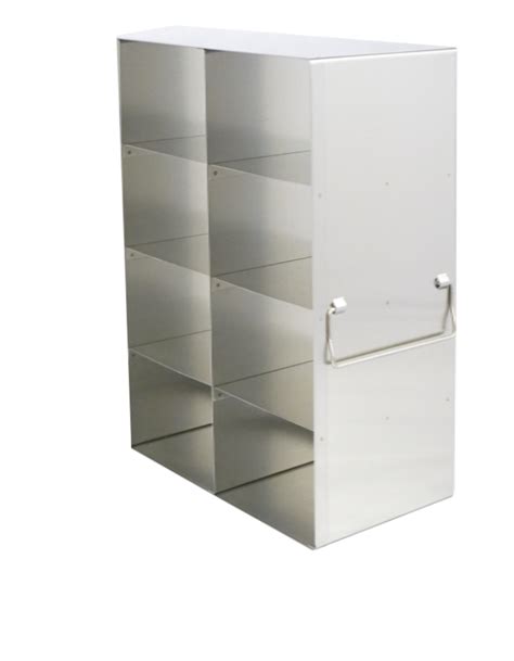 Upright Stainless Steel Freezer Rack For 2 Boxes 2 X 2 Configuration